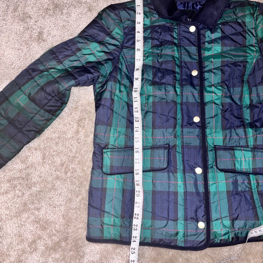 Talbots Women's Blue green and red plaid quilted jacket - Picture 9 of 10